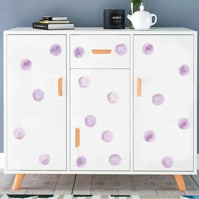 Purple Polka Dot Wall Decals - Stylish Nursery & Home Decor Easy do Wall do