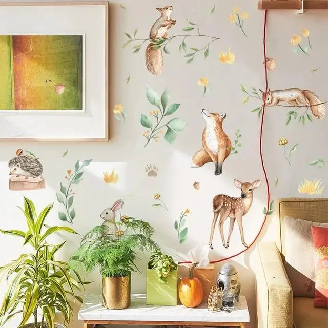 Enchanting Woodland Creatures Wall Stickers for Kids Easy do Wall do