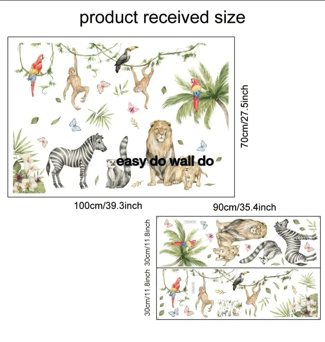 Playful Jungle Wall Stickers Easy do Wall do