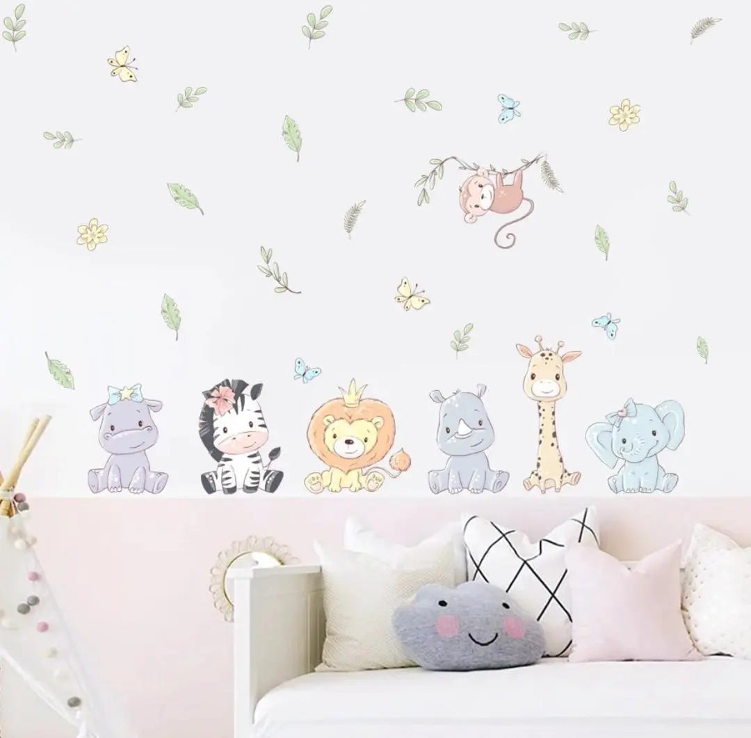 Cute Cartoon Animal Wall Stickers for Baby Room Easy do Wall do