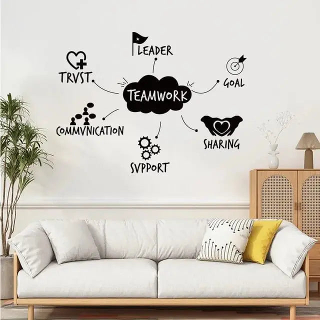 Teamwork Quote Wall Sticker - Office Decor Easy do Wall do