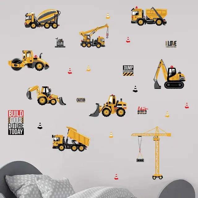 Construction Vehicle Wall Stickers - Easy do Wall do