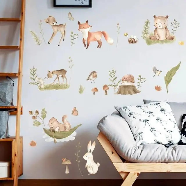 Whimsical Woodland Animal Wall Stickers Easy do Wall do