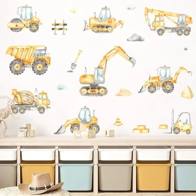 Construction Vehicle Wall Stickers - Easy do Wall do