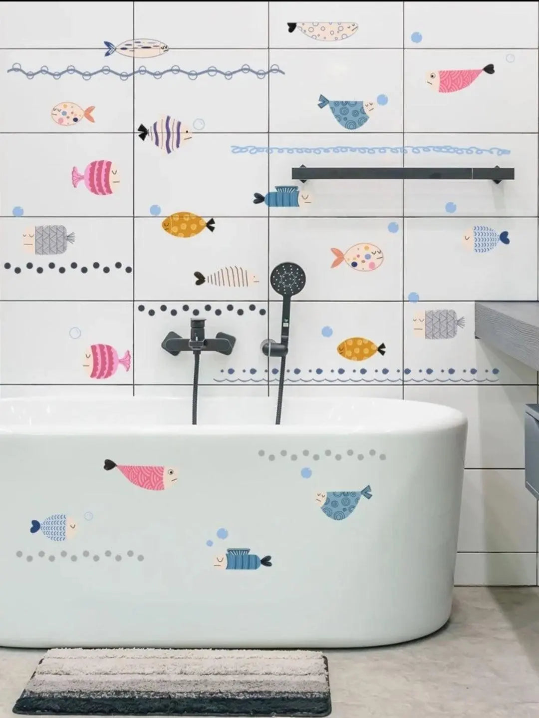 Underwater Fish Frenzy Wall Sticker Set Easy do Wall do