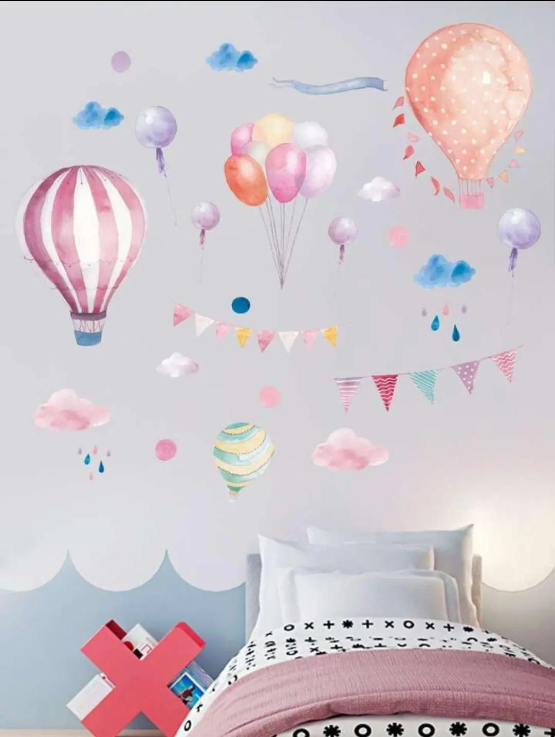 Colorful Hot Air Balloon Wall Stickers - Easy do Wall do