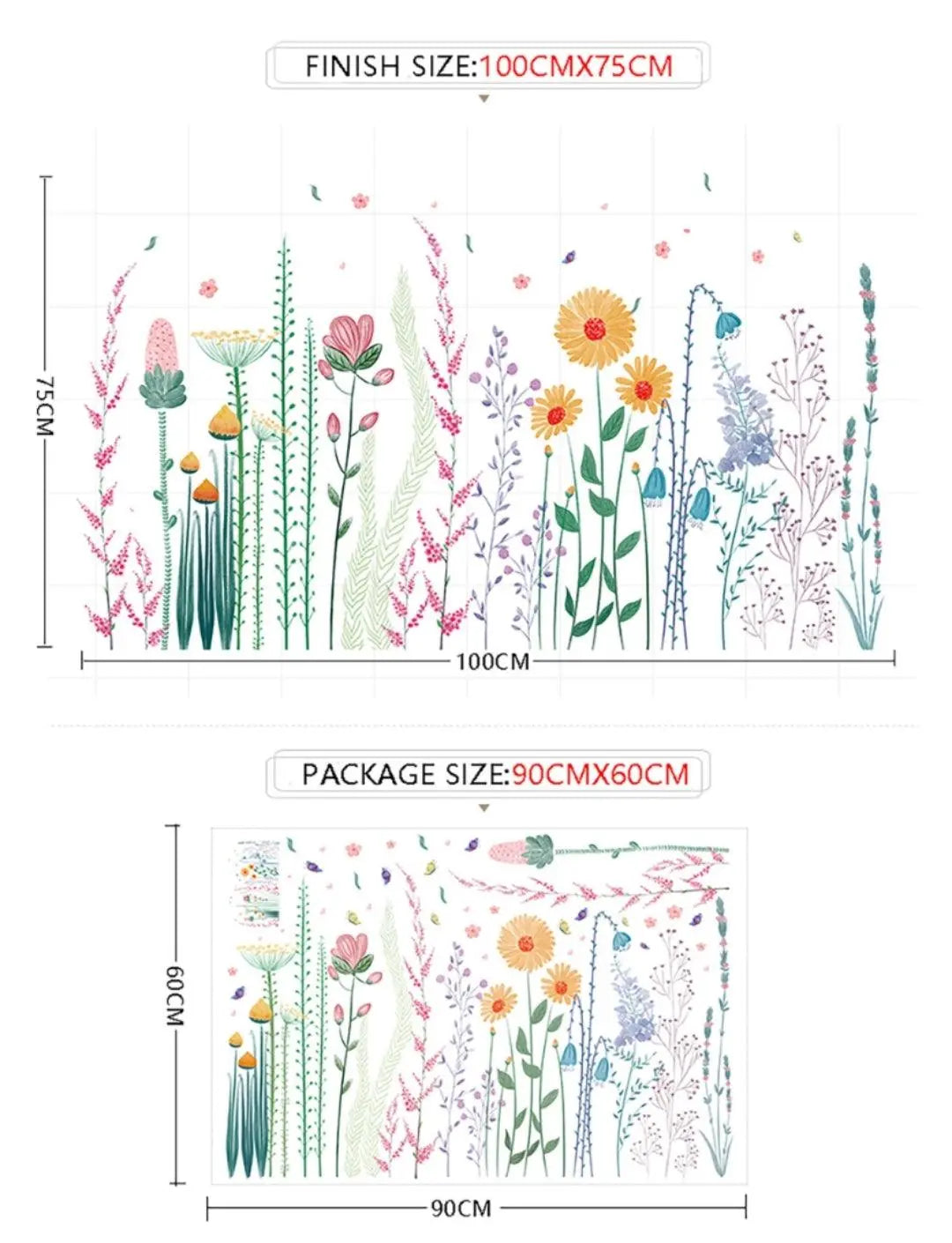 Colorful Wildflower Wall Easy do Wall do