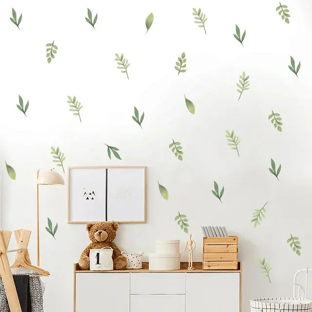 Fresh Green Leaf Wall Stickers for a Serene Space Easy do Wall do