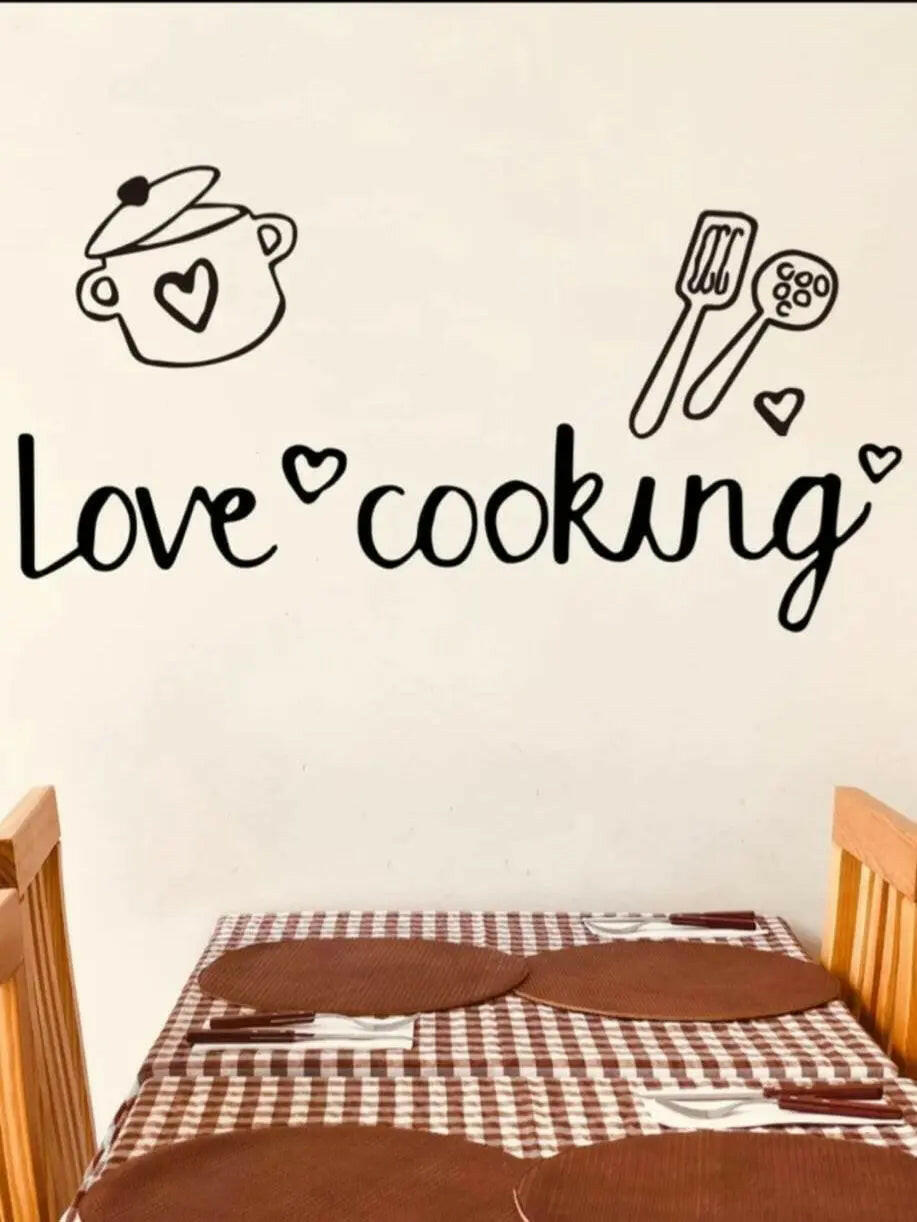 Love Cooking Kitchen Wall Sticker Easy do Wall do