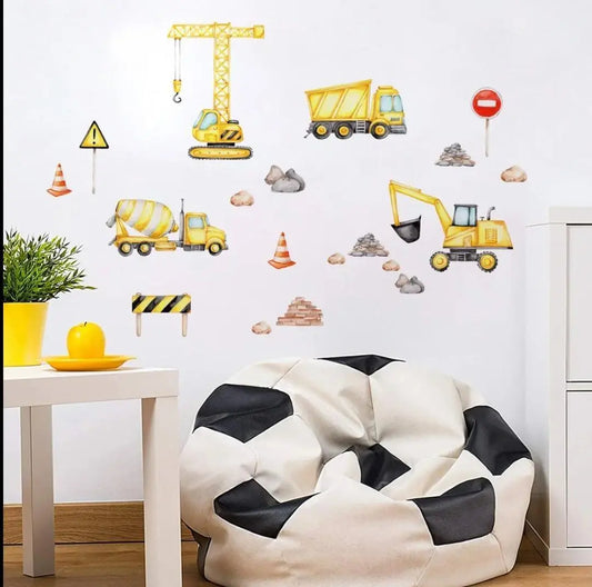 Construction Truck Wall Sticker - Easy do Wall do