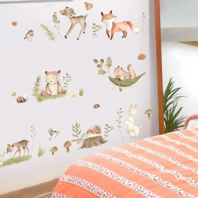 Whimsical Woodland Animal Wall Stickers Easy do Wall do