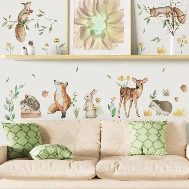 Enchanting Woodland Creatures Wall Stickers for Kids Easy do Wall do