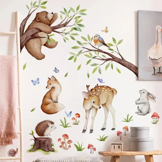 Adorable Baby Safari Animal Wall Stickers Easy do Wall do