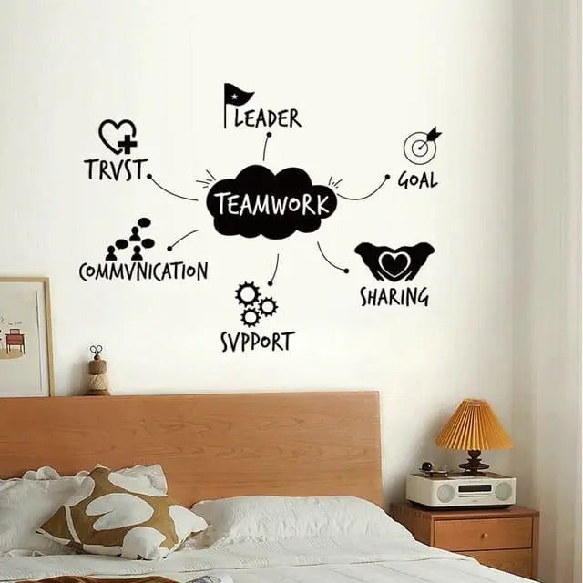 Teamwork Quote Wall Sticker - Office Decor Easy do Wall do