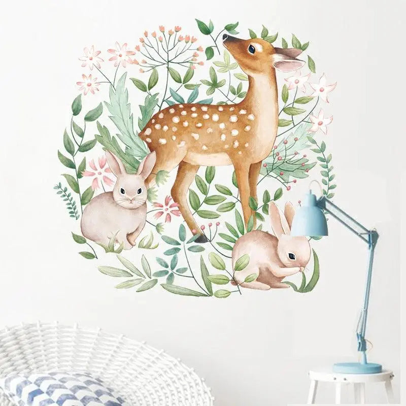 Deer and Bunny Wall Stickers Easy do Wall do