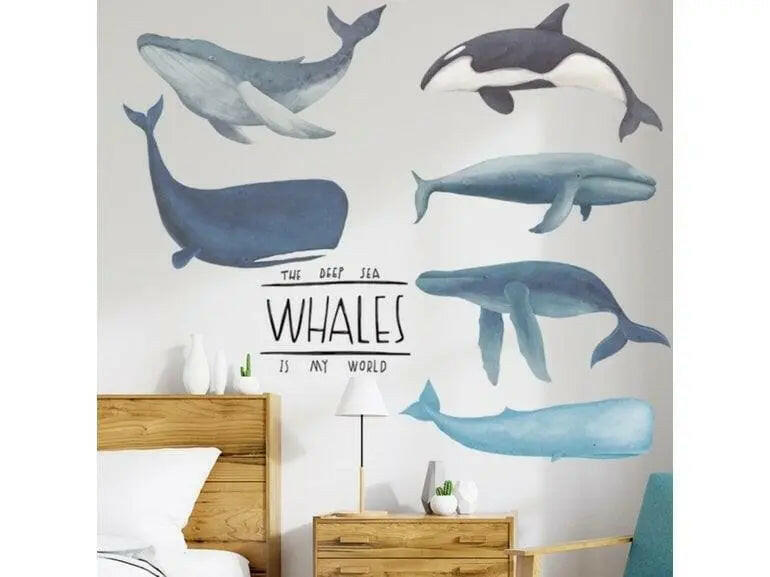 Majestic Whales Wall Stickers Easy do Wall do