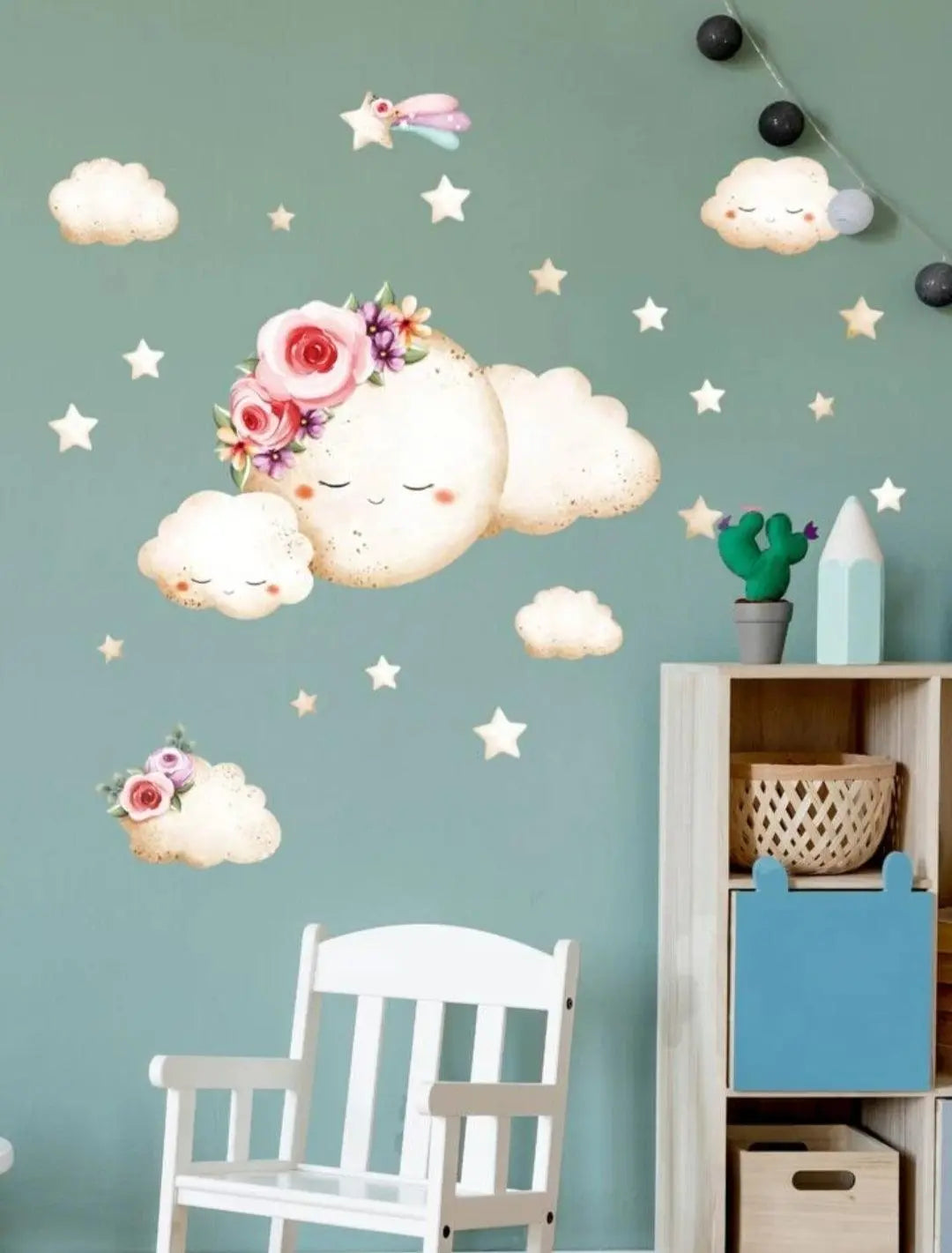 Dreamy Cloud & Stars Wall Stickers for Nursery Easy do Wall do