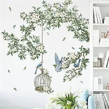 Blooming Birdcage Wall Sticker Easy do Wall do