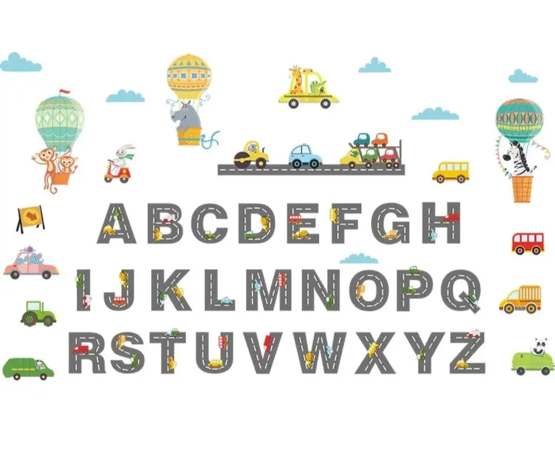 DIY Cartoon Alphabet Wall Sticker for Kids' Room Easy do Wall do