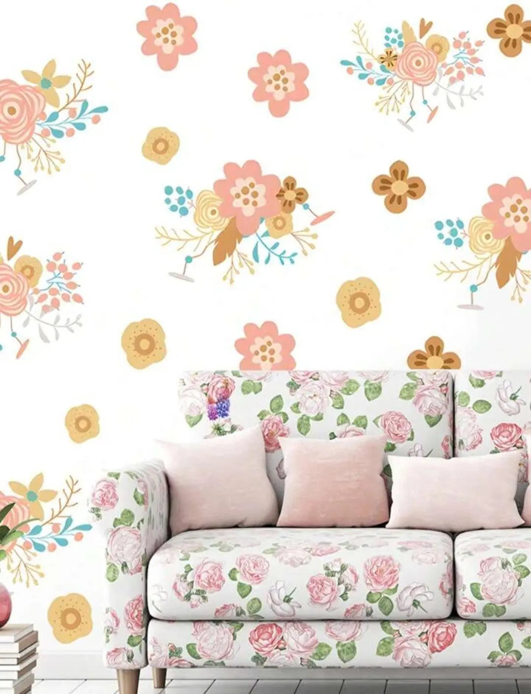 Boho Floral Wall Stickers Easy do Wall do