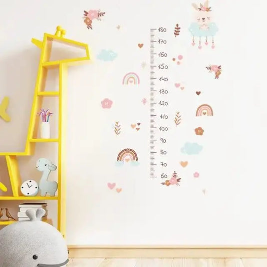 Adorable Bunny Growth Chart Wall Stickers Easy do Wall do