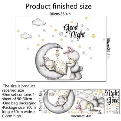 Sweet Dreams Bunny Wall Sticker Easy do Wall do