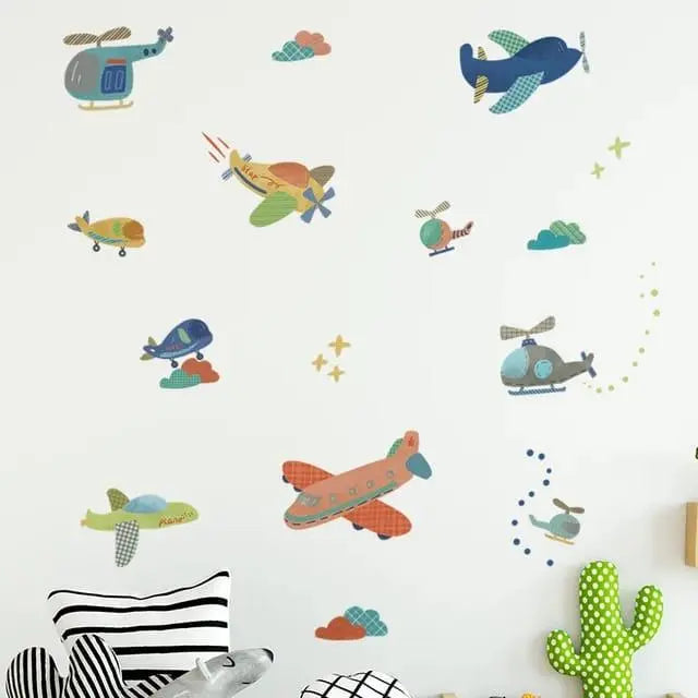 Airplane and Helicopter Wall Stickers Easy do Wall do