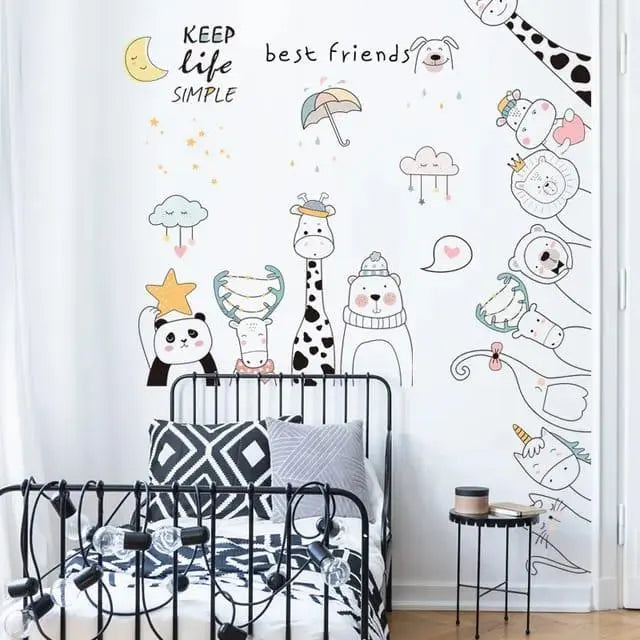 Adorable Animal Wall Stickers Easy do Wall do