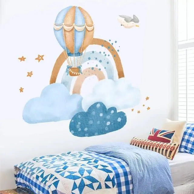 Hot Air Balloon and Rainbow Wall Stickers - Easy do Wall do