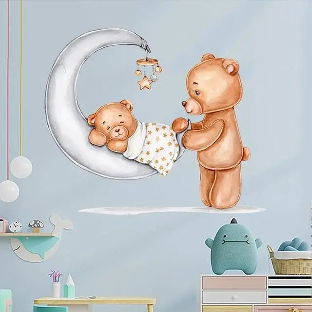 Sleeping Bear Baby Wall Stickers Easy do Wall do