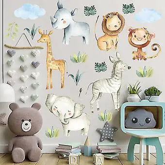 Playful Jungle Animals Wall Stickers Easy do Wall do