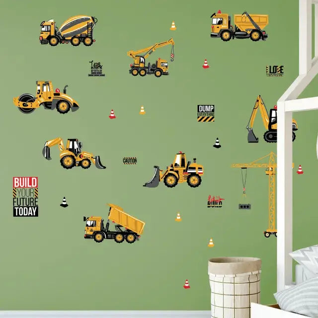 Construction Vehicle Wall Stickers - Easy do Wall do