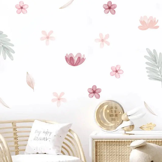 Floral Leaves & Flower Warm Wall Stickers Easy do Wall do