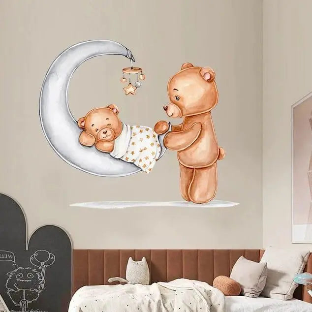 Sleeping Bear Baby Wall Stickers Easy do Wall do