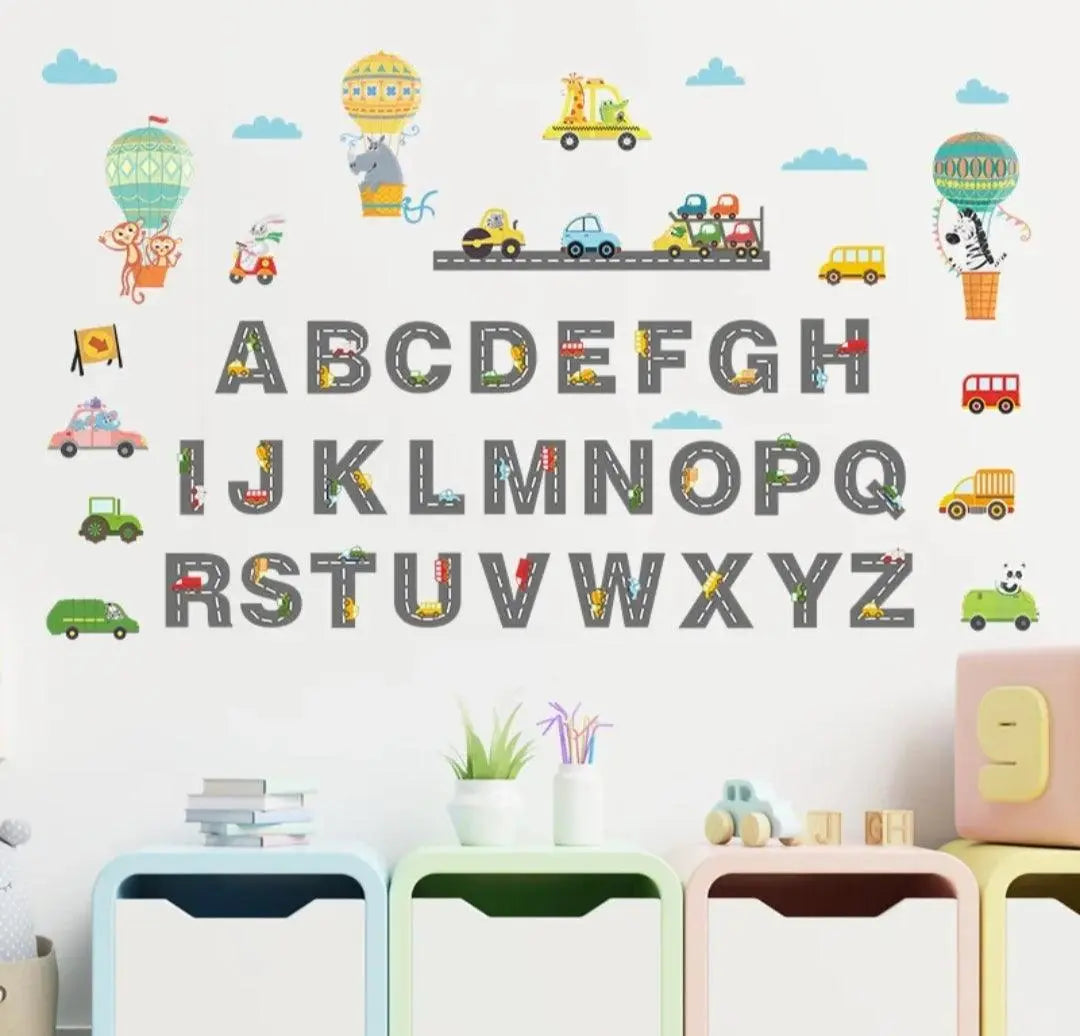 DIY Cartoon Alphabet Wall Sticker for Kids' Room Easy do Wall do