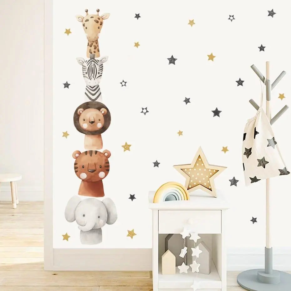 Safari Animal Wall Stickers Easy do Wall do