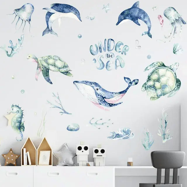 Underwater Ocean Wall Sticker Set Easy do Wall do