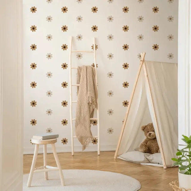 Boho Daisy Wall Decals - Nursery & Kids Easy do Wall do