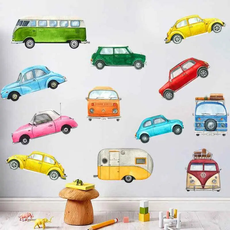 Vintage Vehicle Wall Stickers - Easy do Wall do