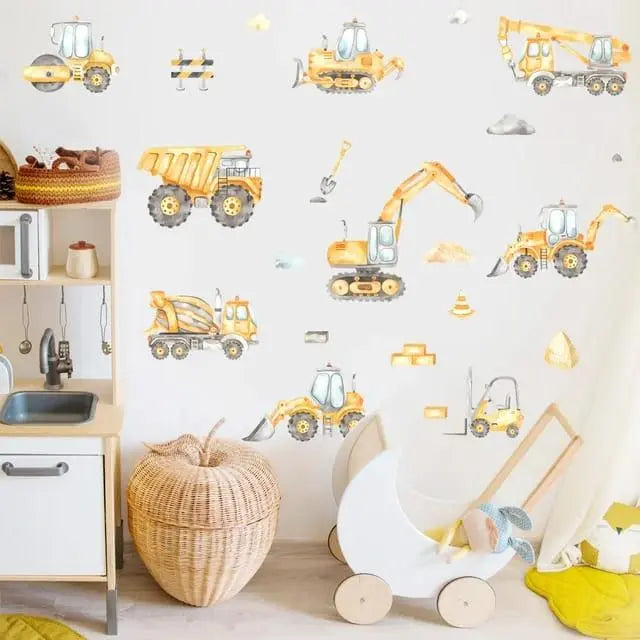 Construction Vehicle Wall Stickers - Easy do Wall do