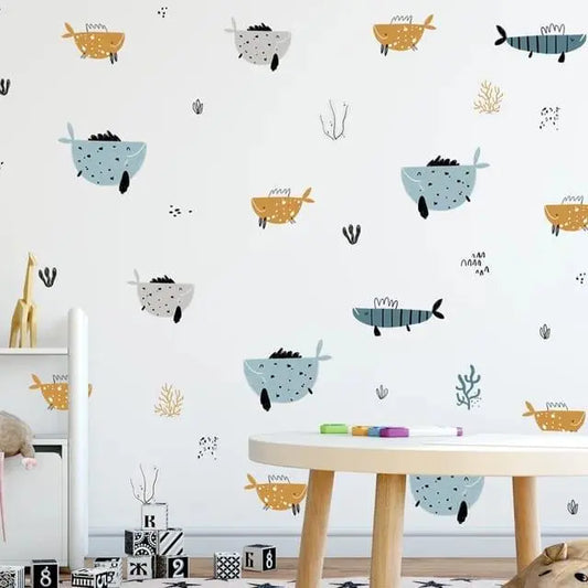 Playful Ocean Wall Stickers for Kids Easy do Wall do