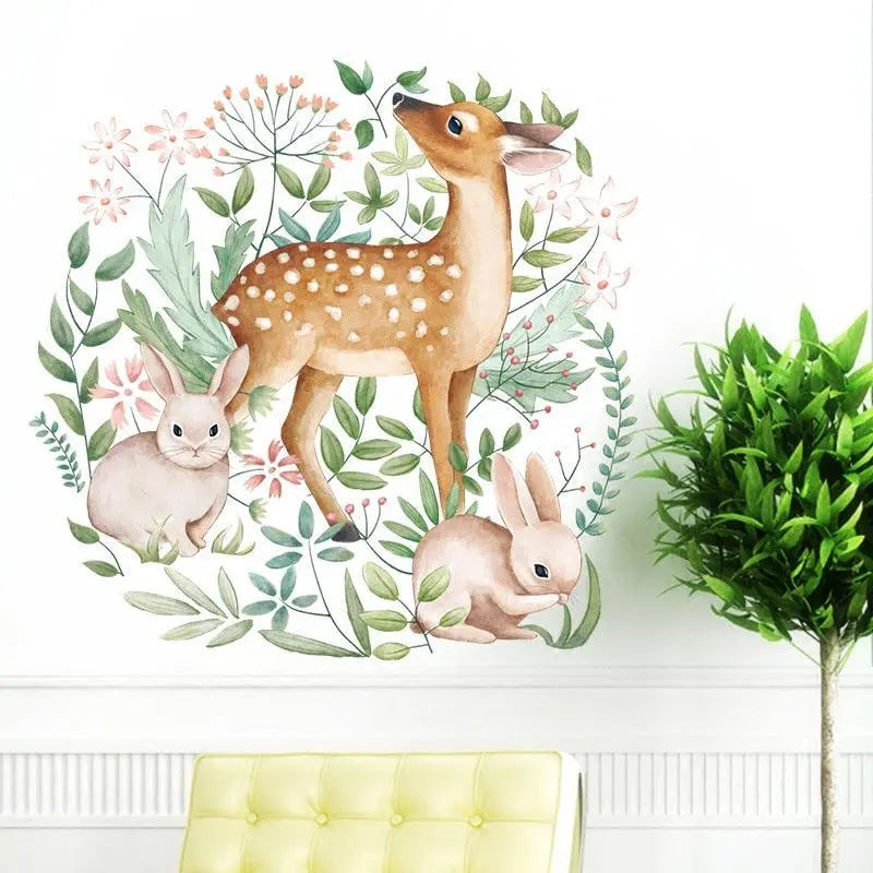 Deer and Bunny Wall Stickers Easy do Wall do