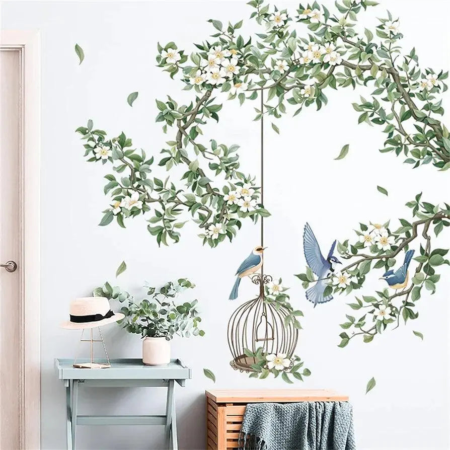 Blooming Birdcage Wall Sticker Easy do Wall do