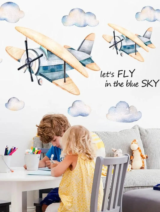 Vintage Airplane Wall Stickers - Easy do Wall do