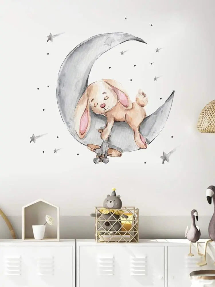 Sleepy Bunny Wall Sticker Easy do Wall do