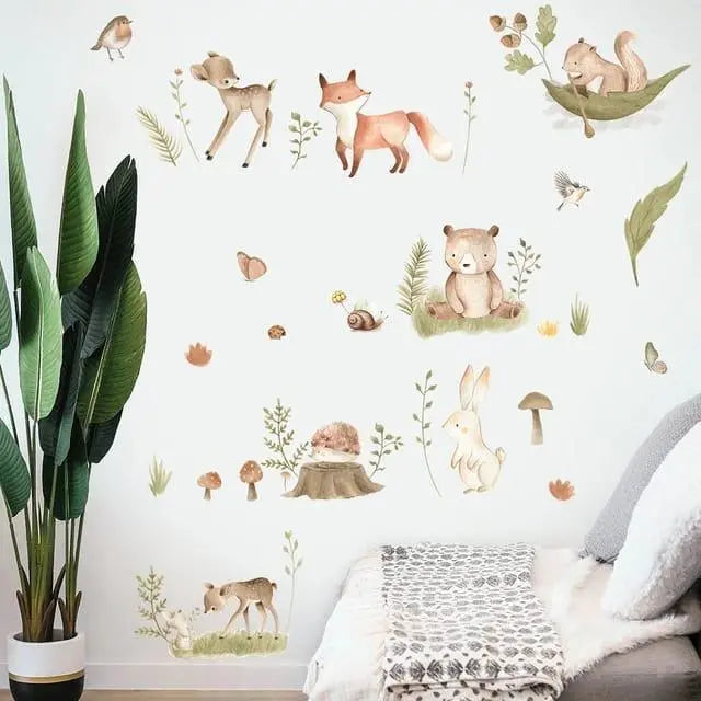 Whimsical Woodland Animal Wall Stickers Easy do Wall do