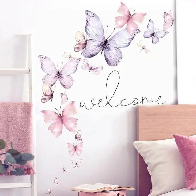 Watercolor Butterfly Wall Stickers - Easy do Wall do