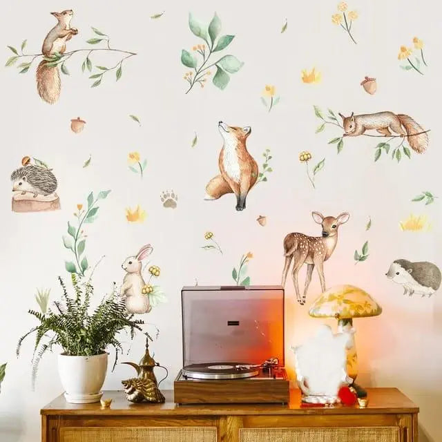 Enchanting Woodland Creatures Wall Stickers for Kids Easy do Wall do