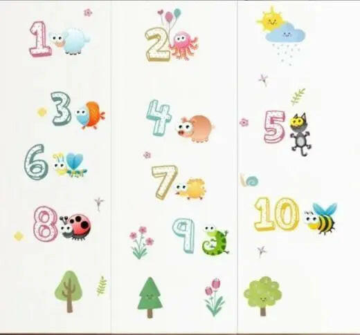 Kids' Number Wall Decals - Learn to Count with Cute Animals! Easy do Wall do