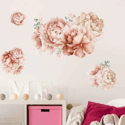 Romantic Peony Wall Stickers Easy do Wall do